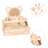 Kids Vanity Set with Storage Drawer Little Girls' Makeup Table with Mirror Toddler Pretend Play Vanity Desk with 8 Makeup Accessories Princess Vanity for 3+ Years Old Kids