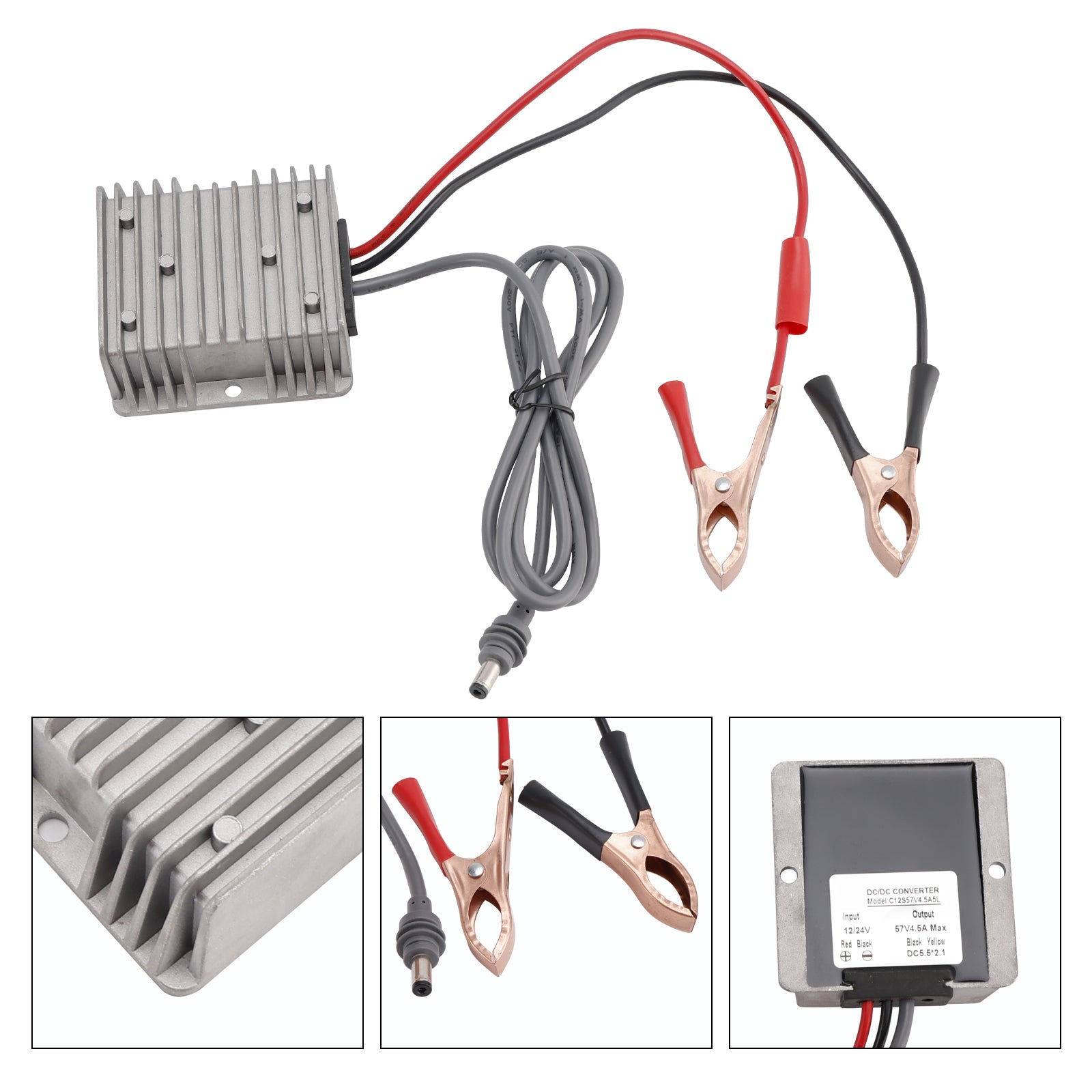 Mini Step Up Power Converter DC Power Cable 12V/24V to 57V 4.5A 256W