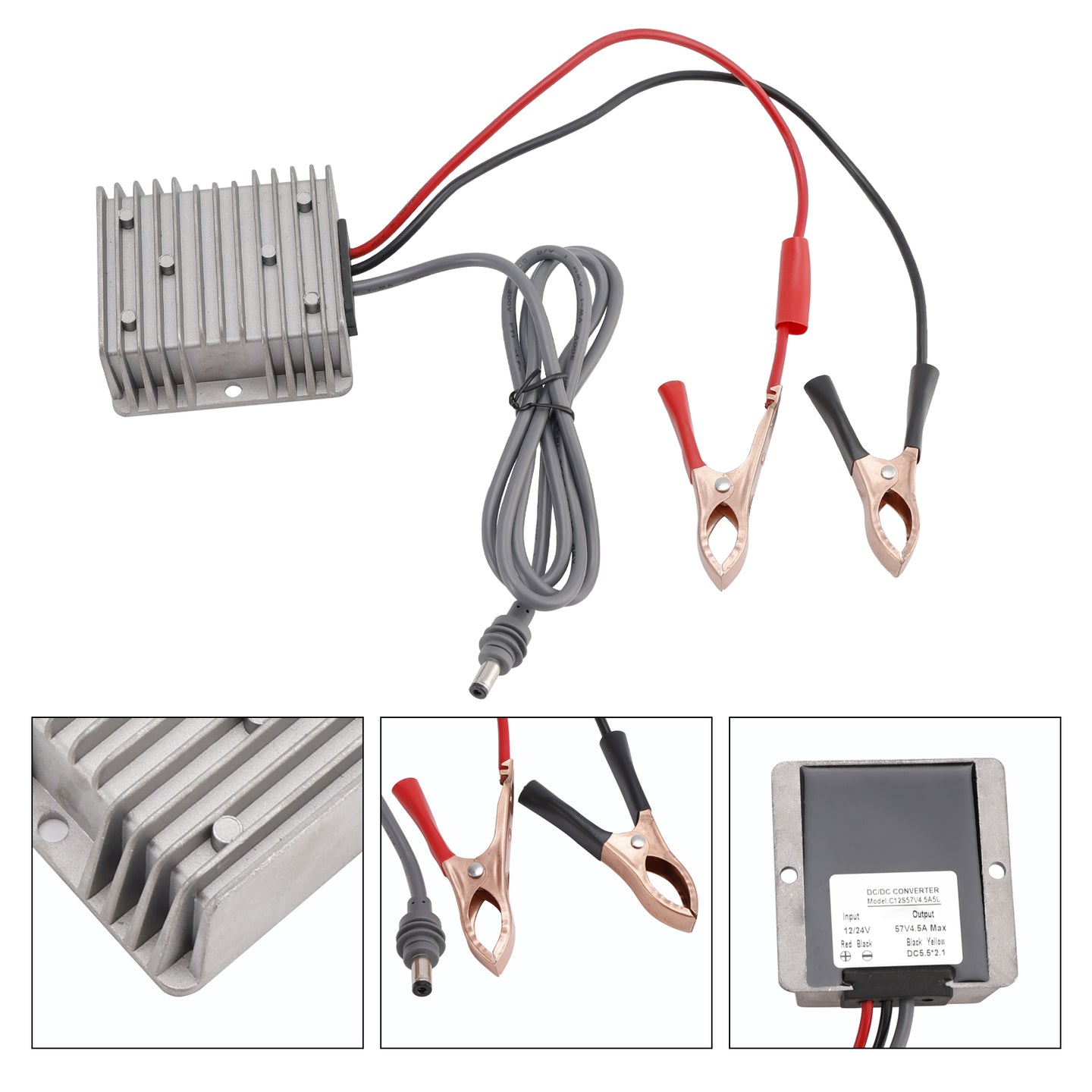 Mini Step Up Power Converter DC Power Cable 12V/24V to 57V 4.5A 256W