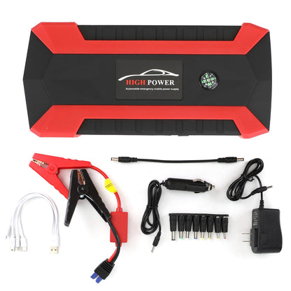 12V 89800mAh Car Jump Starter Kit Booster LCD 4 USB Charger Battery Power Bank