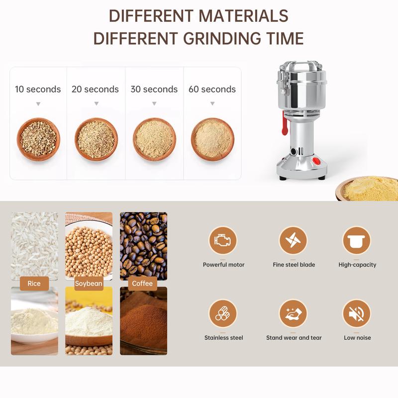 Herb Grain Grinder Electric Mill Cereal Machine-High Speed