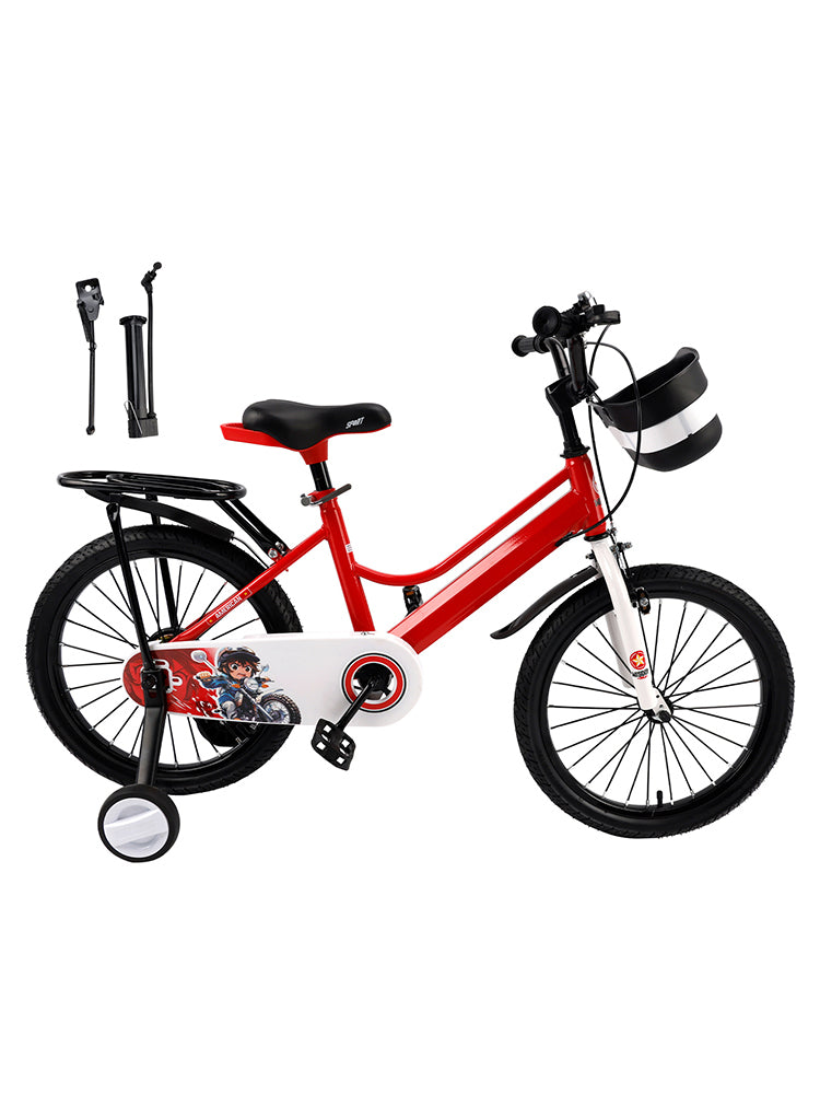 16" Kids Bike for Boys and Girls with auxiliary wheels & Rack Dark Blue