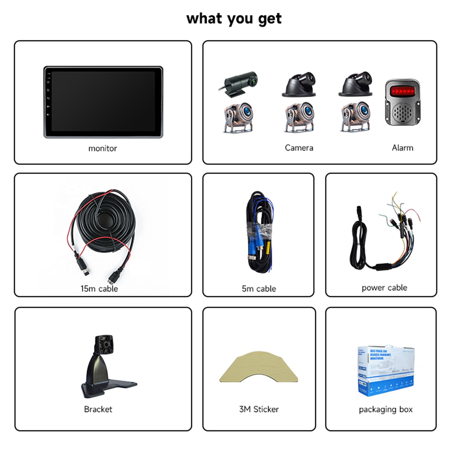 10.1 inch 1024*600 IPS Touch Version with ADAS BSD for RV Truck Bus + 6 Camera