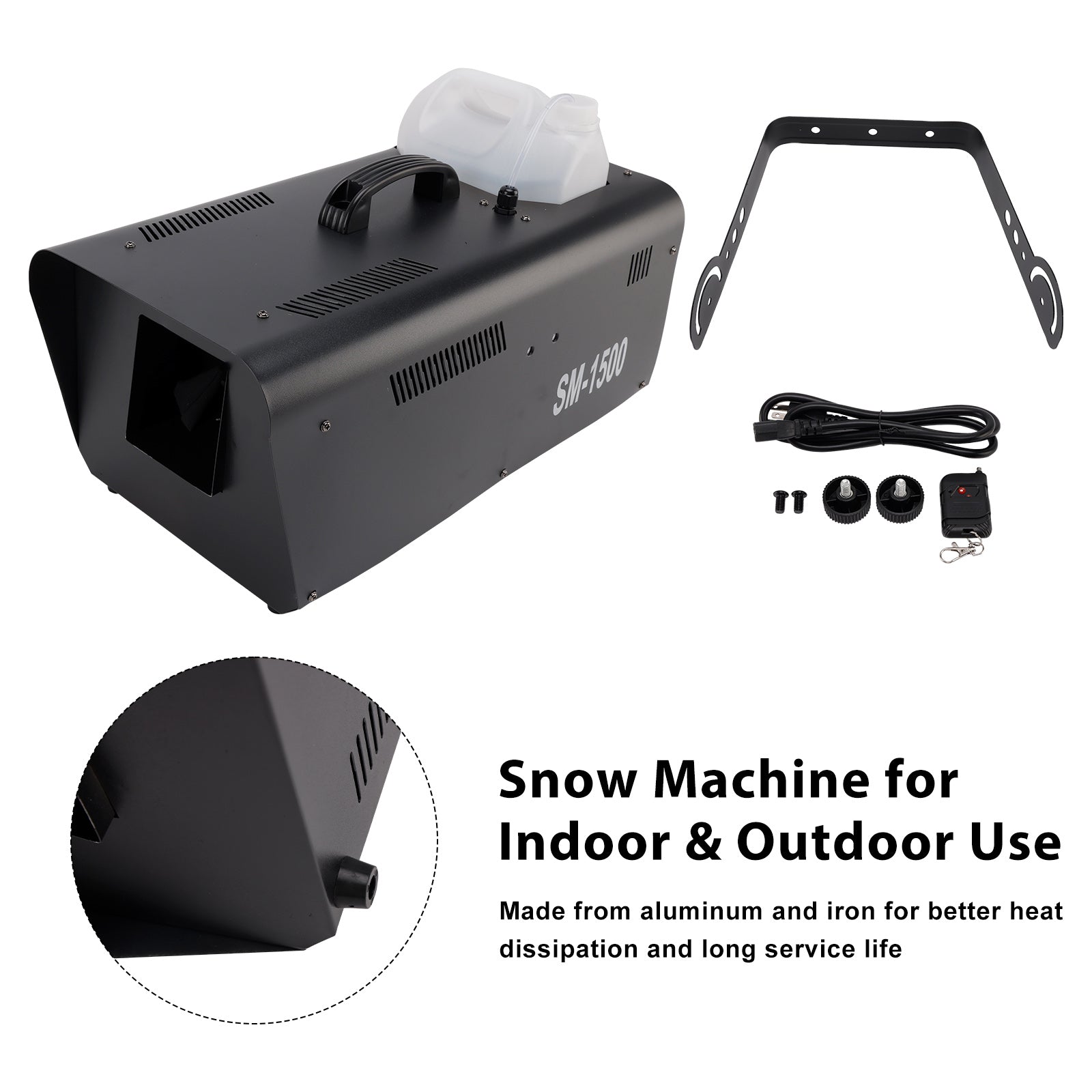 Parties & Stage Effects Weddings 1500W Snow Machine with Wired Remote – Snowflake Maker for Christmas
