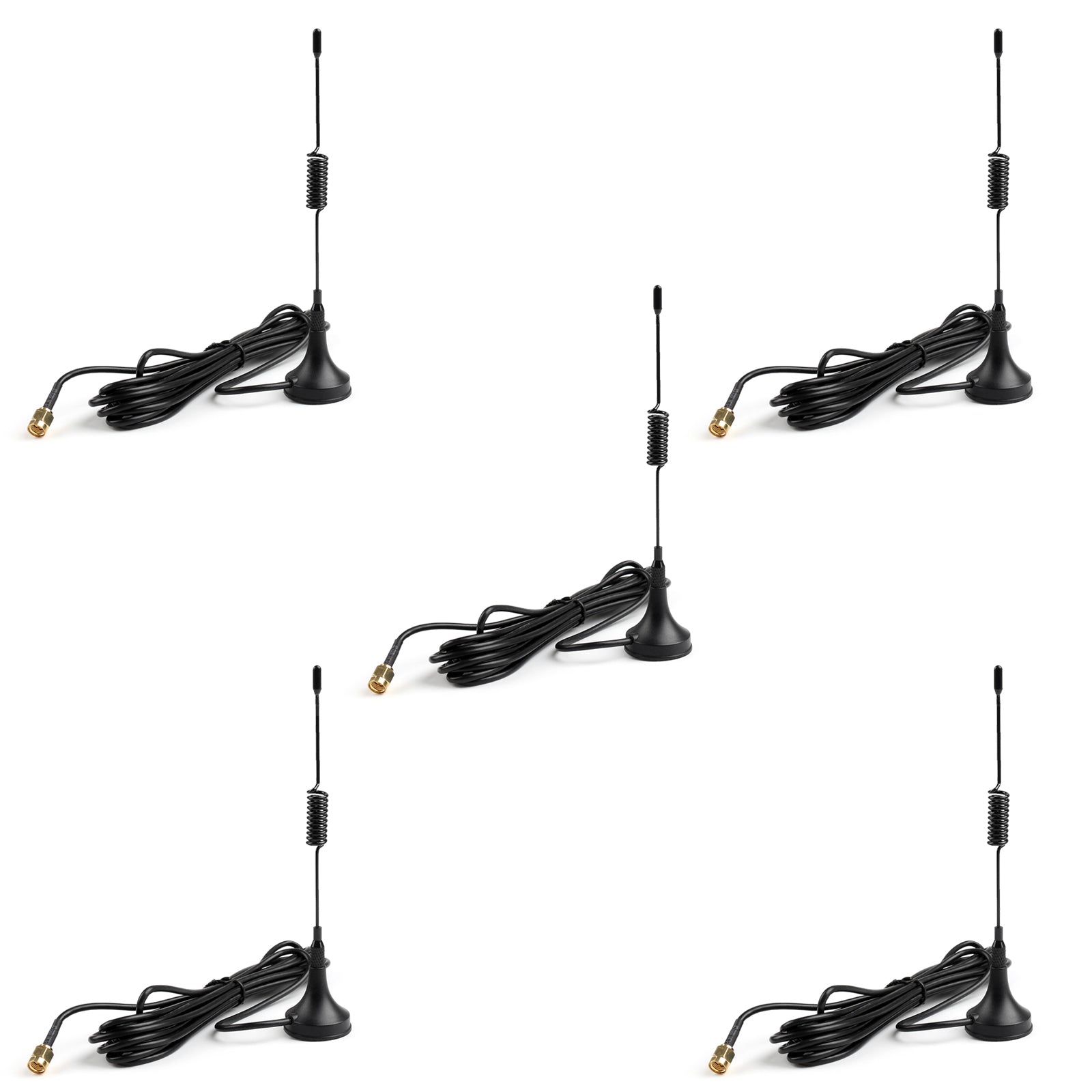 5Pcs Antenna UHF 400-470MHz Magnetic Vehicle Mounted Antenna SMA Male