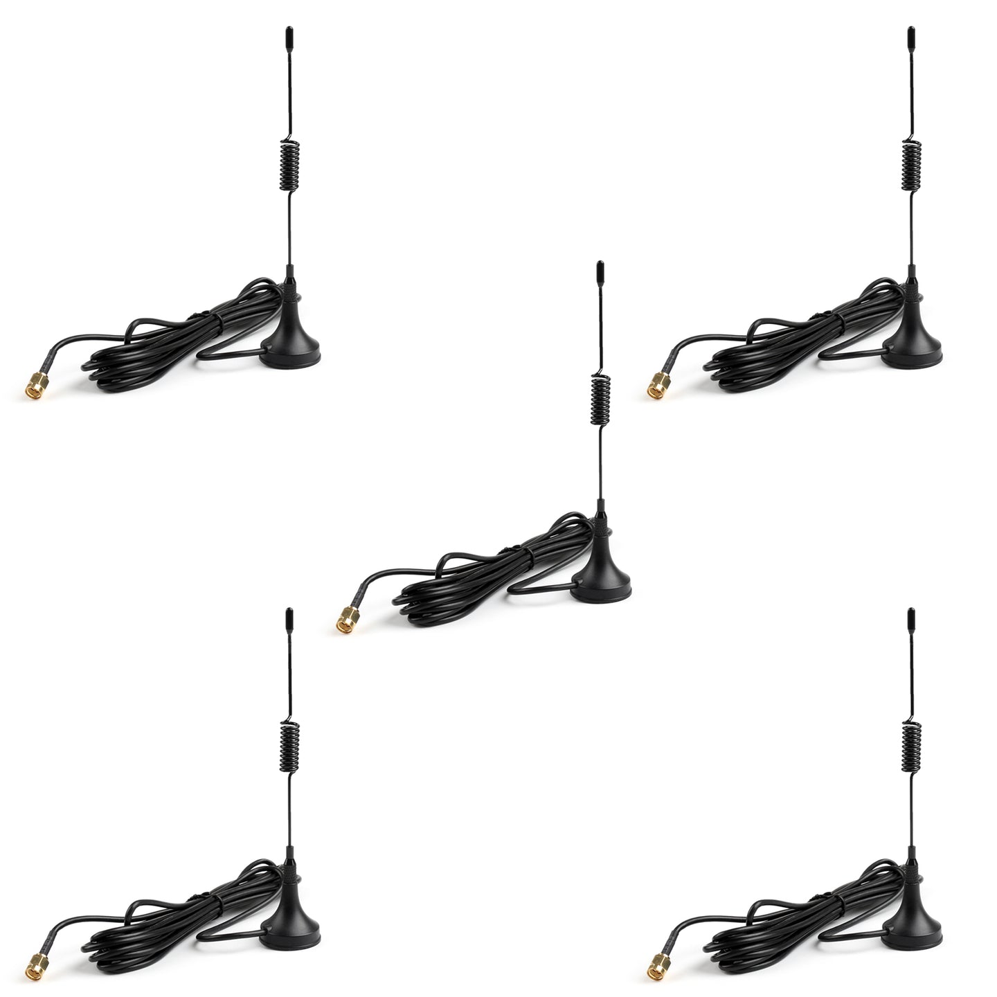 5Pcs Antenna UHF 400-470MHz Magnetic Vehicle Mounted Antenna SMA Male