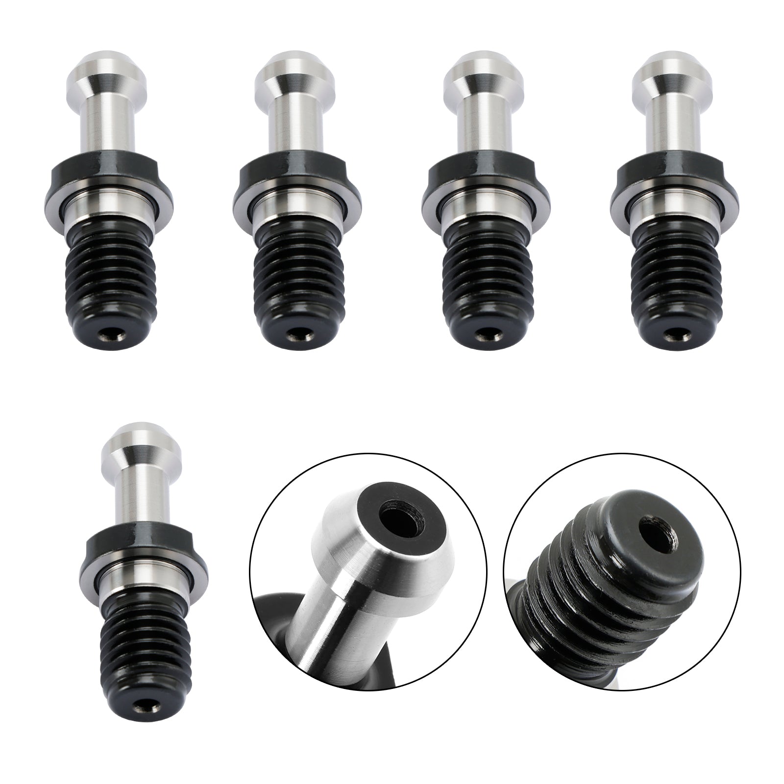 5Pcs CAT40 45° 0.589" Degree Pull Stud Retention Knob Fits HAAS CAT CNC Silver