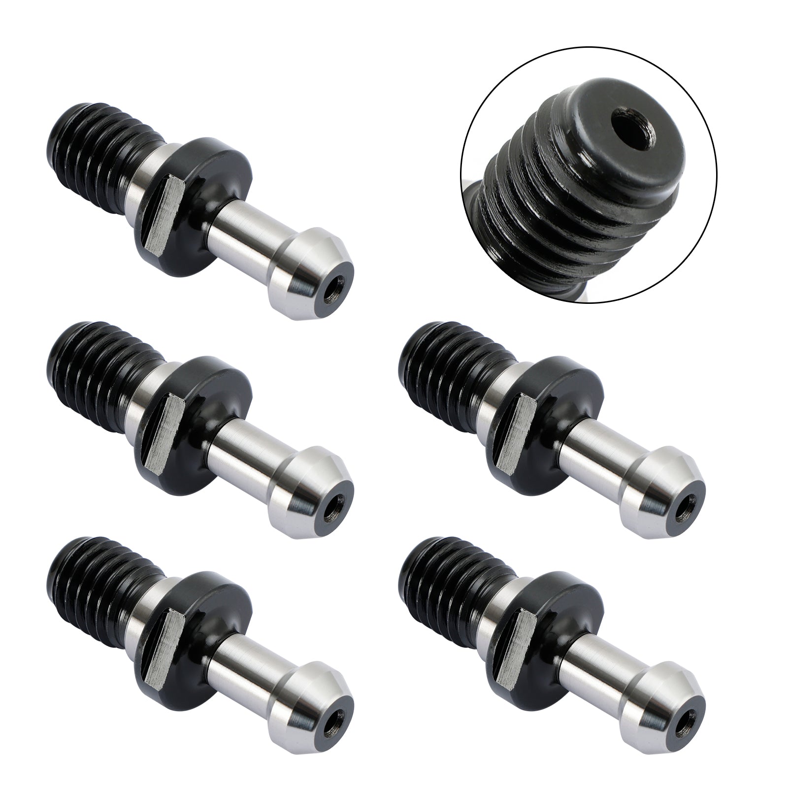 5Pcs CAT40 45° 0.589" Degree Pull Stud Retention Knob Fits HAAS CAT CNC Silver
