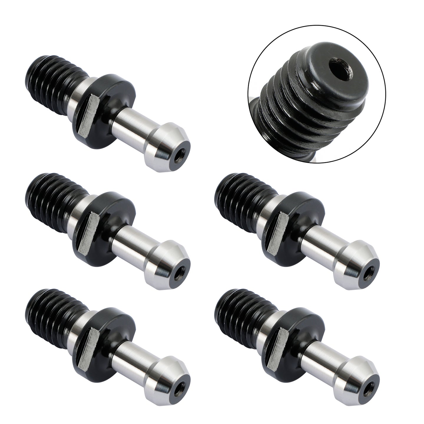 5Pcs CAT40 45° 0.589" Degree Pull Stud Retention Knob Fits HAAS CAT CNC Silver
