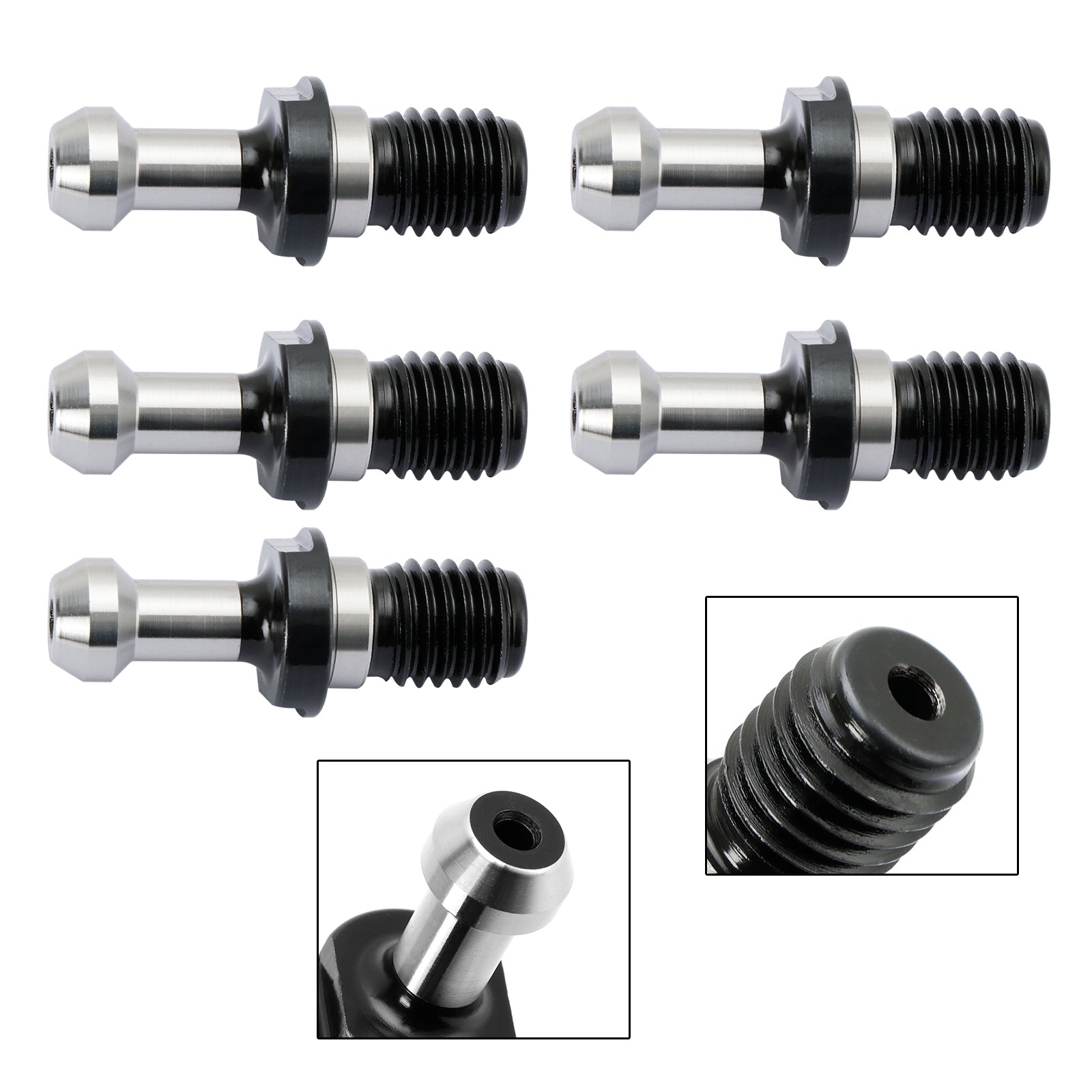 5Pcs CAT40 45° 0.589" Degree Pull Stud Retention Knob Fits HAAS CAT CNC Silver