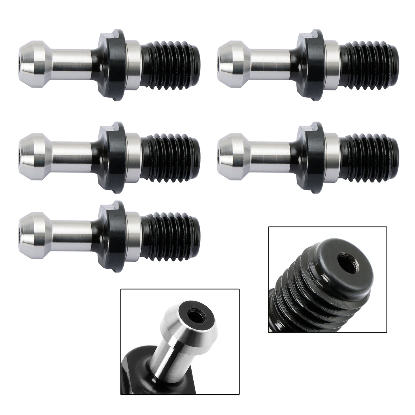 5Pcs CAT40 45° 0.589" Degree Pull Stud Retention Knob Fits HAAS CAT CNC Silver