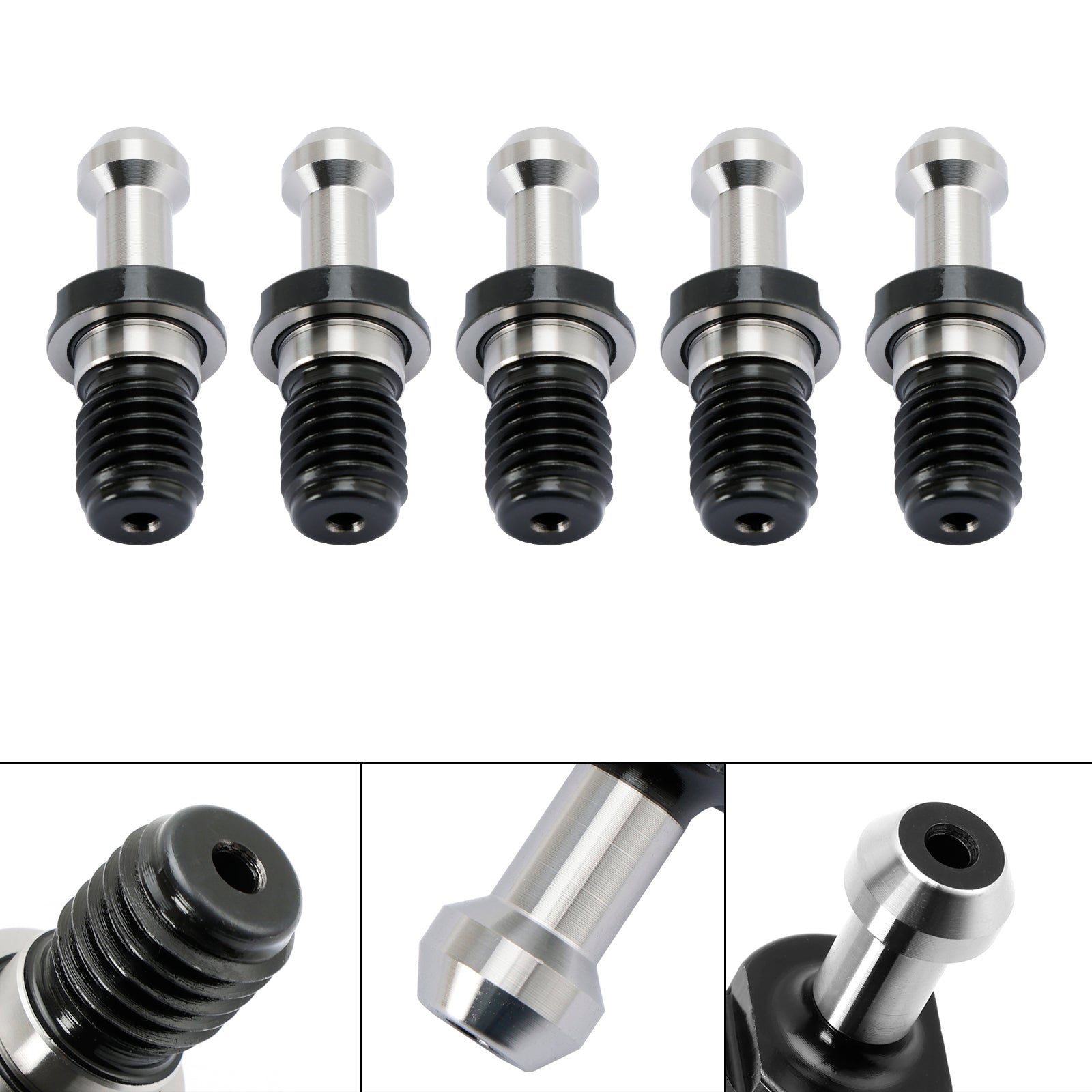 5Pcs CAT40 45° 0.589" Degree Pull Stud Retention Knob Fits HAAS CAT CNC Silver