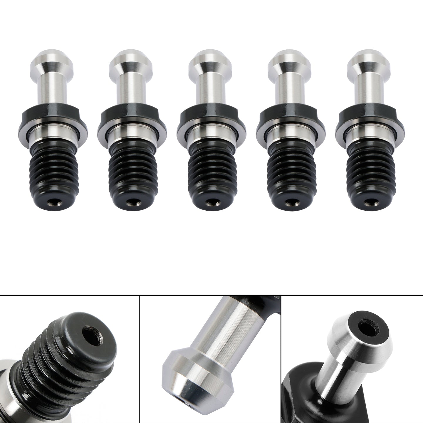 5Pcs CAT40 45° 0.589" Degree Pull Stud Retention Knob Fits HAAS CAT CNC Silver
