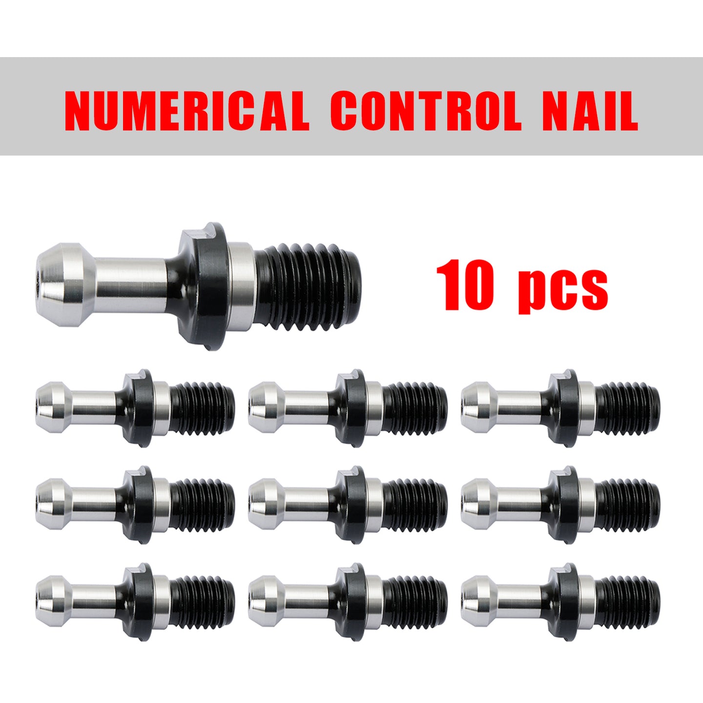 10Pcs CAT40 45° 0.589" Degree Pull Stud Retention Knob Fit HAAS CAT CNC Silver