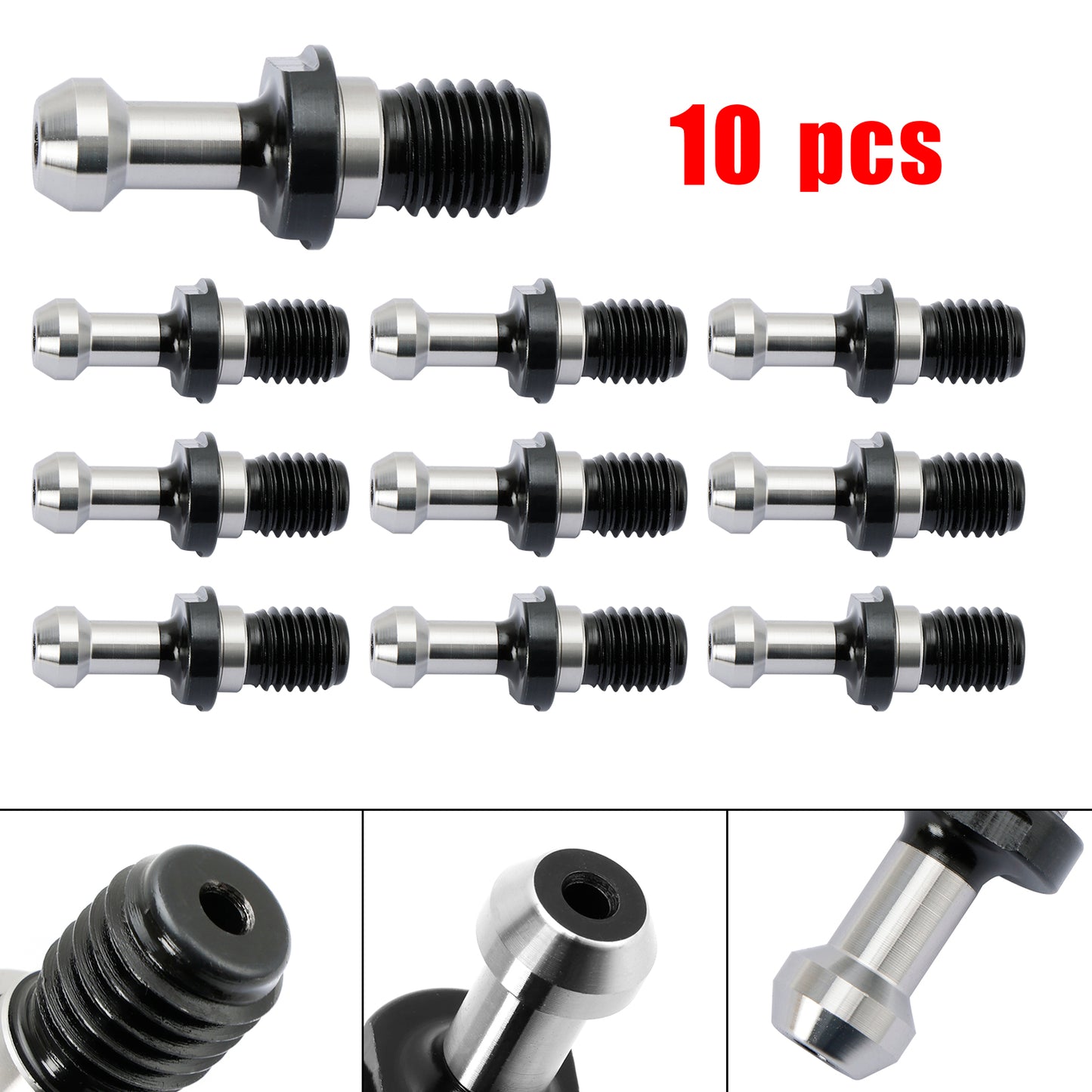 10Pcs CAT40 45° 0.589" Degree Pull Stud Retention Knob Fit HAAS CAT CNC Silver