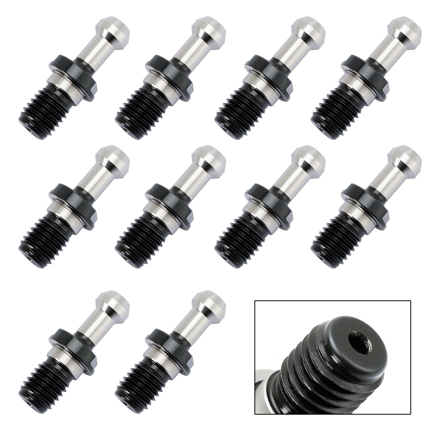 10Pcs CAT40 45° 0.589" Degree Pull Stud Retention Knob Fit HAAS CAT CNC Silver