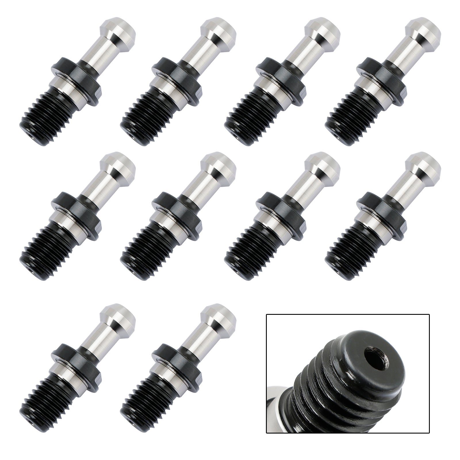 10Pcs CAT40 45° 0.589" Degree Pull Stud Retention Knob Fit HAAS CAT CNC Silver