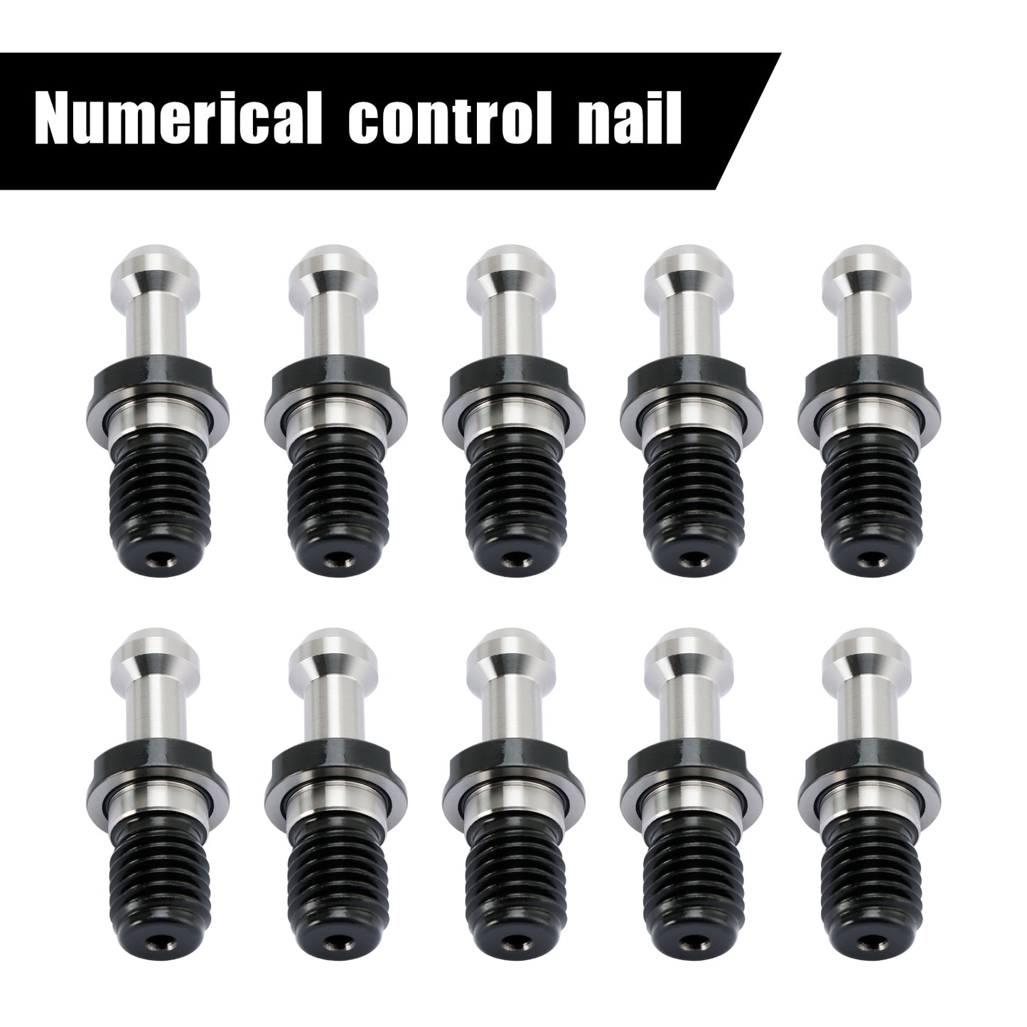 10Pcs CAT40 45° 0.589" Degree Pull Stud Retention Knob Fit HAAS CAT CNC Silver