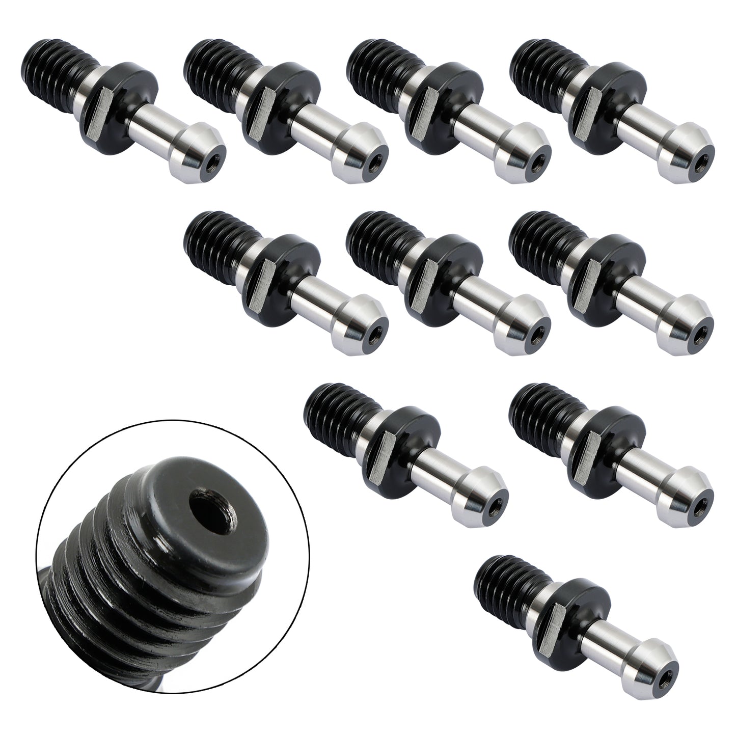 10Pcs CAT40 45° 0.589" Degree Pull Stud Retention Knob Fit HAAS CAT CNC Silver