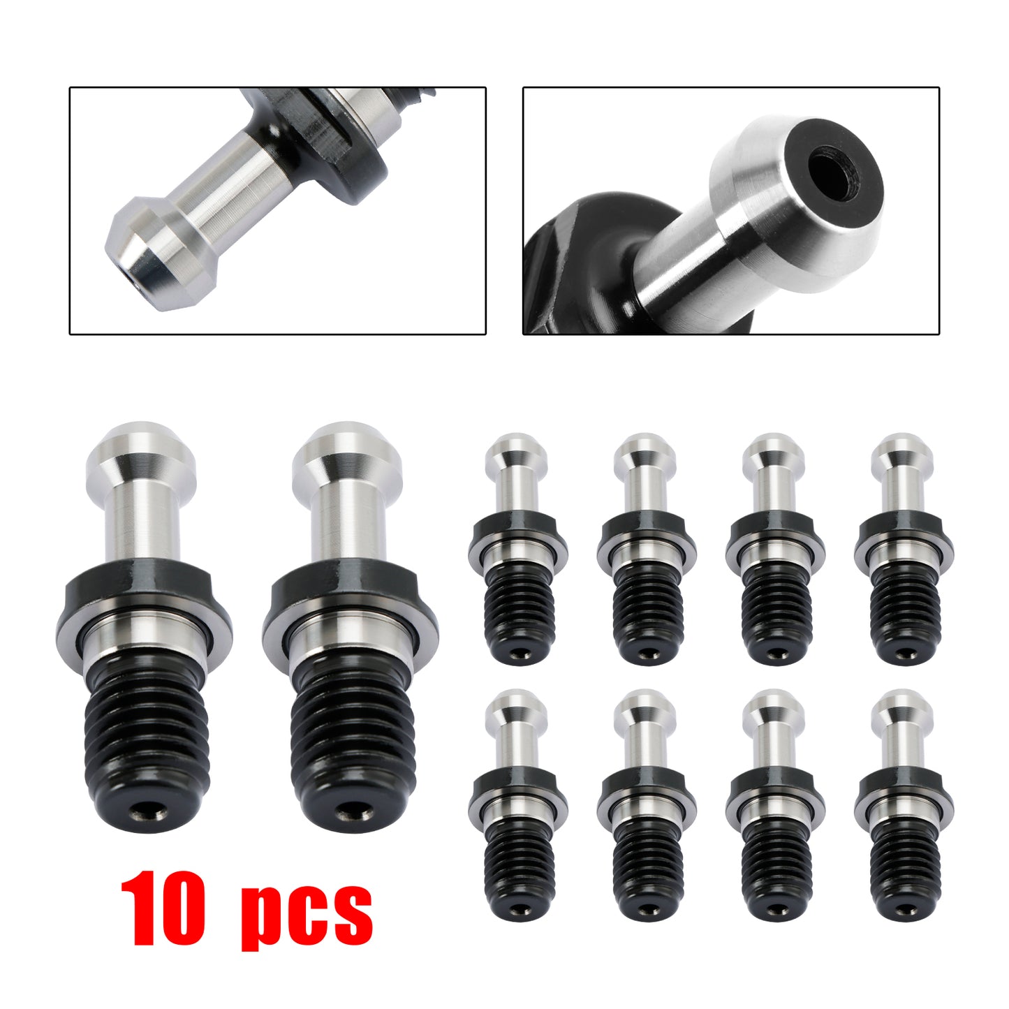 10Pcs CAT40 45° 0.589" Degree Pull Stud Retention Knob Fit HAAS CAT CNC Silver
