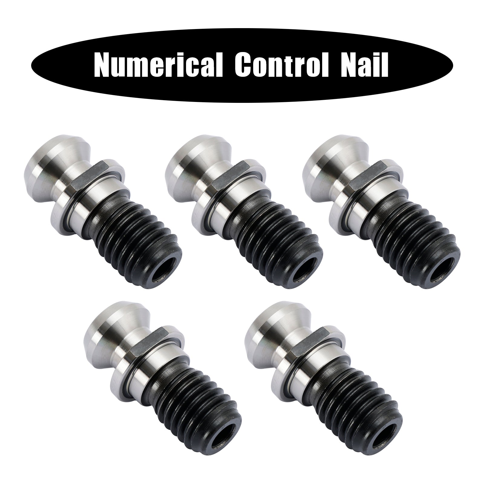5Pcs CAT40 45° 0.740" Coolant Pull Stud Retention Knob For Mazak Fadal Silver