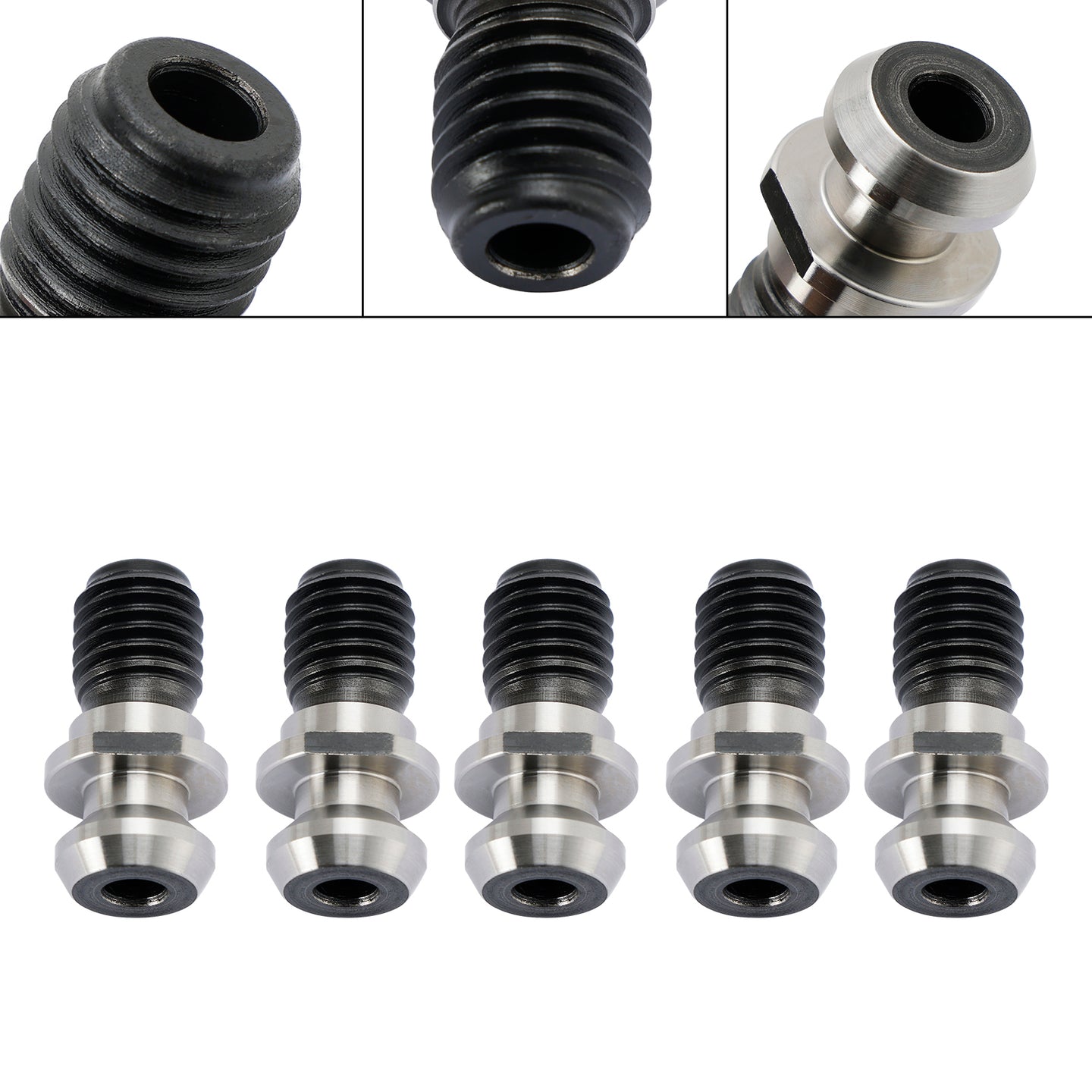 5Pcs CAT40 45° 0.740" Coolant Pull Stud Retention Knob For Mazak Fadal Silver