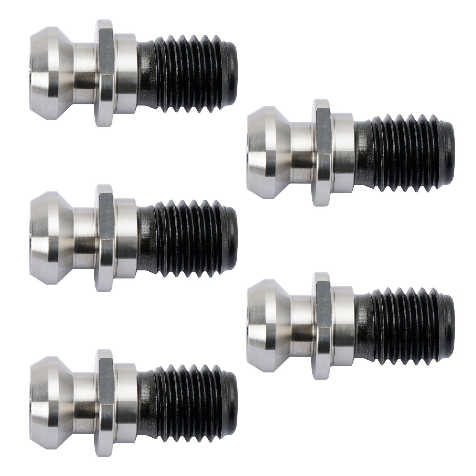 5Pcs CAT40 45° 0.740" Coolant Pull Stud Retention Knob For Mazak Fadal Silver
