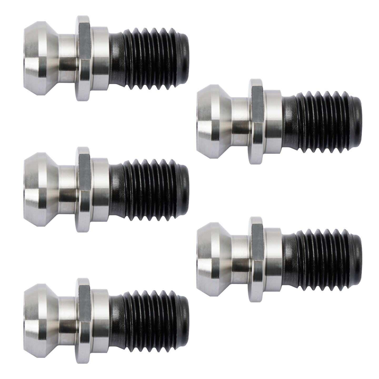5Pcs CAT40 45° 0.740" Coolant Pull Stud Retention Knob For Mazak Fadal Silver