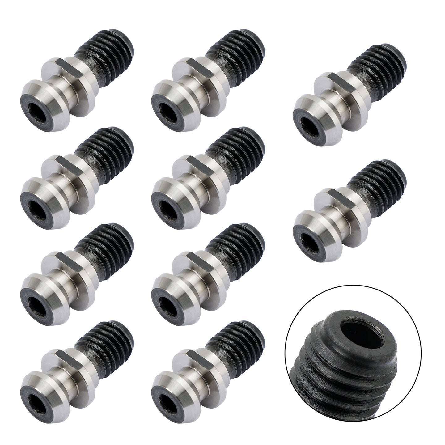 10Pcs CAT40 45° 0.740" Coolant Pull Stud Retention Knob For Mazak Fadal Silver
