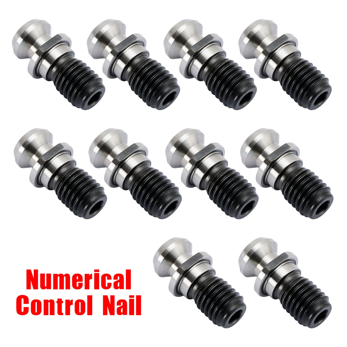 10Pcs CAT40 45° 0.740" Coolant Pull Stud Retention Knob For Mazak Fadal Silver