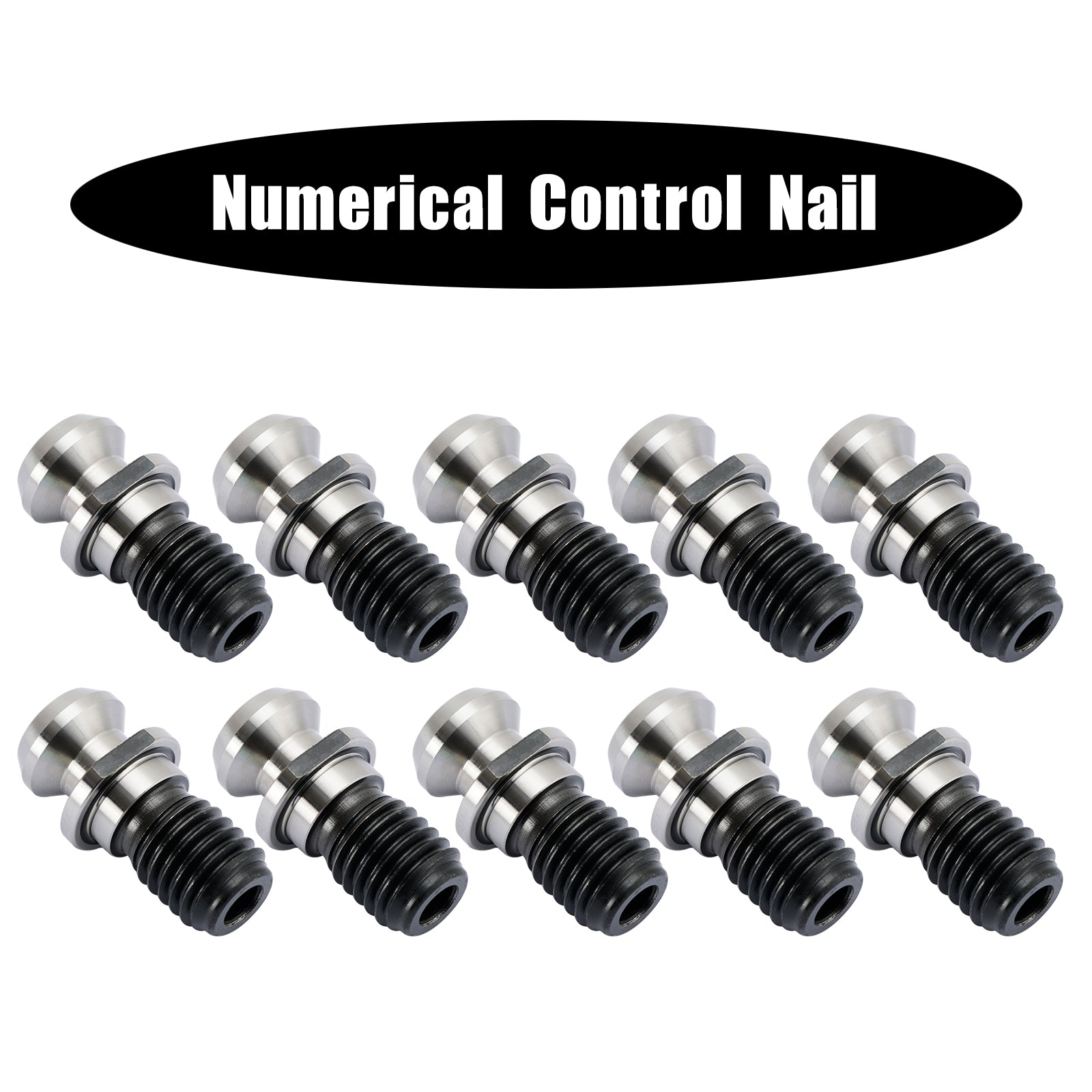 10Pcs CAT40 45° 0.740" Coolant Pull Stud Retention Knob For Mazak Fadal Silver