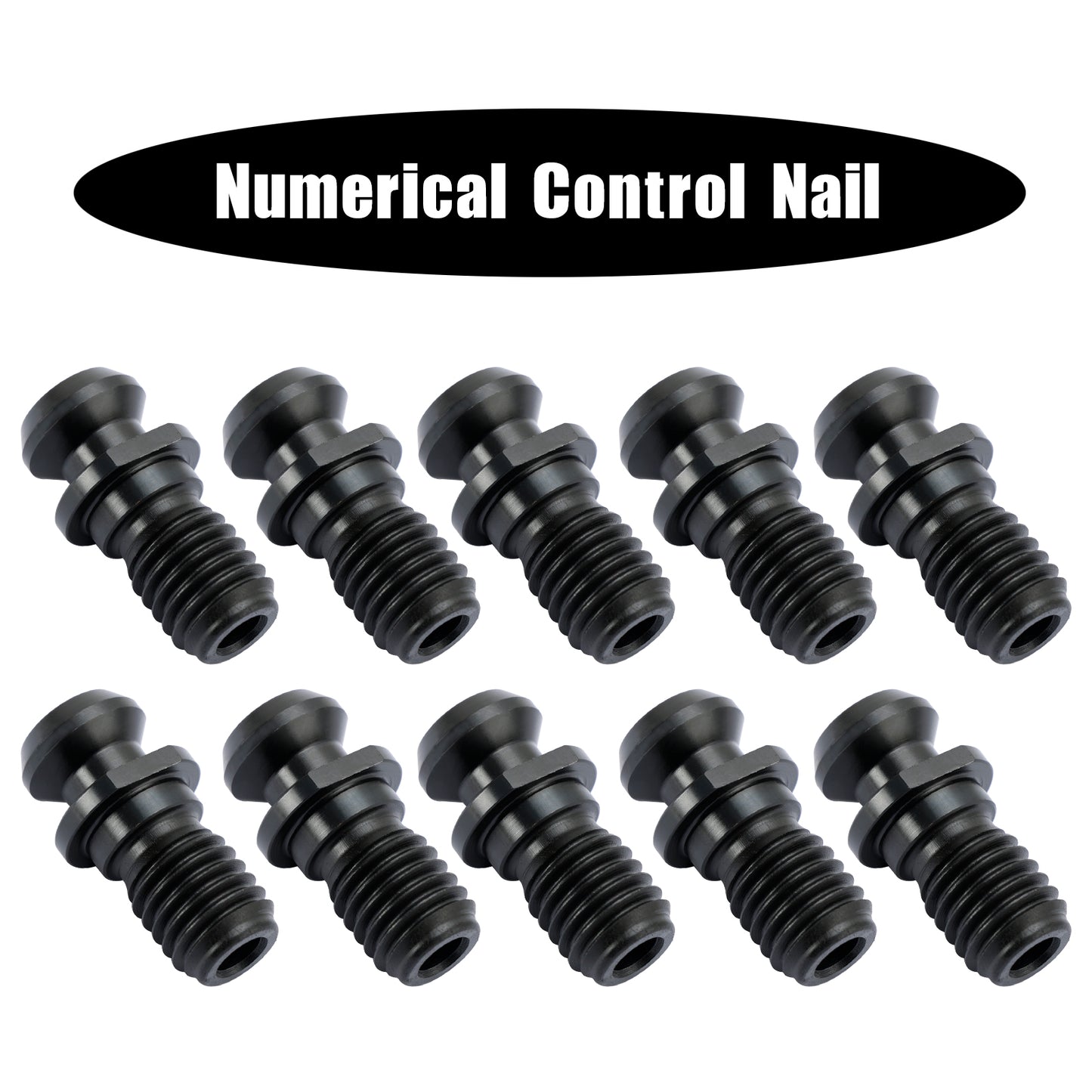 10 Pcs CAT40 45° 0.740" Pull Stud Retention Knob Fits Mazak Fadal CNC Black