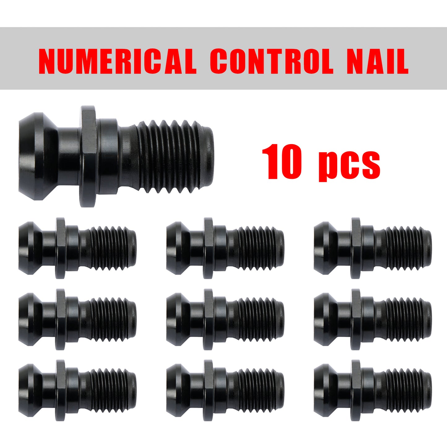 10 Pcs CAT40 45° 0.740" Pull Stud Retention Knob Fits Mazak Fadal CNC Black