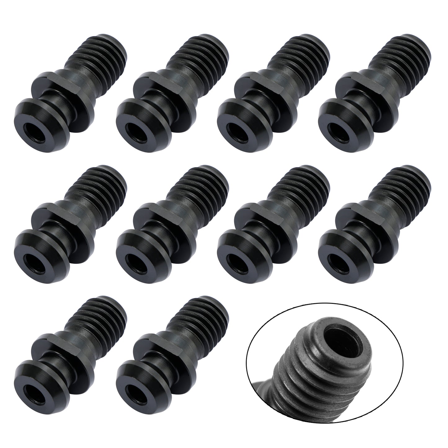 10 Pcs CAT40 45° 0.740" Pull Stud Retention Knob Fits Mazak Fadal CNC Black