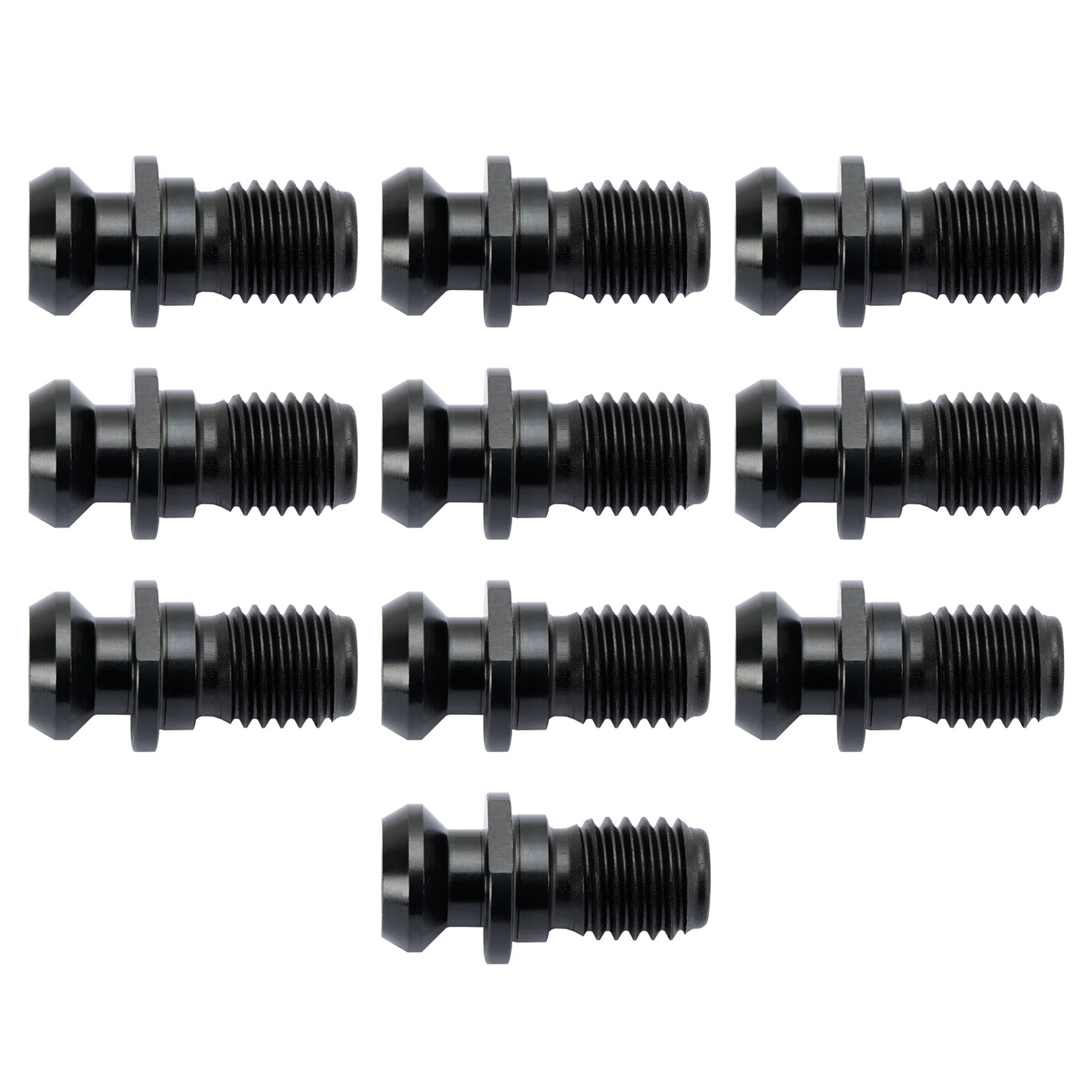 10 Pcs CAT40 45° 0.740" Pull Stud Retention Knob Fits Mazak Fadal CNC Black