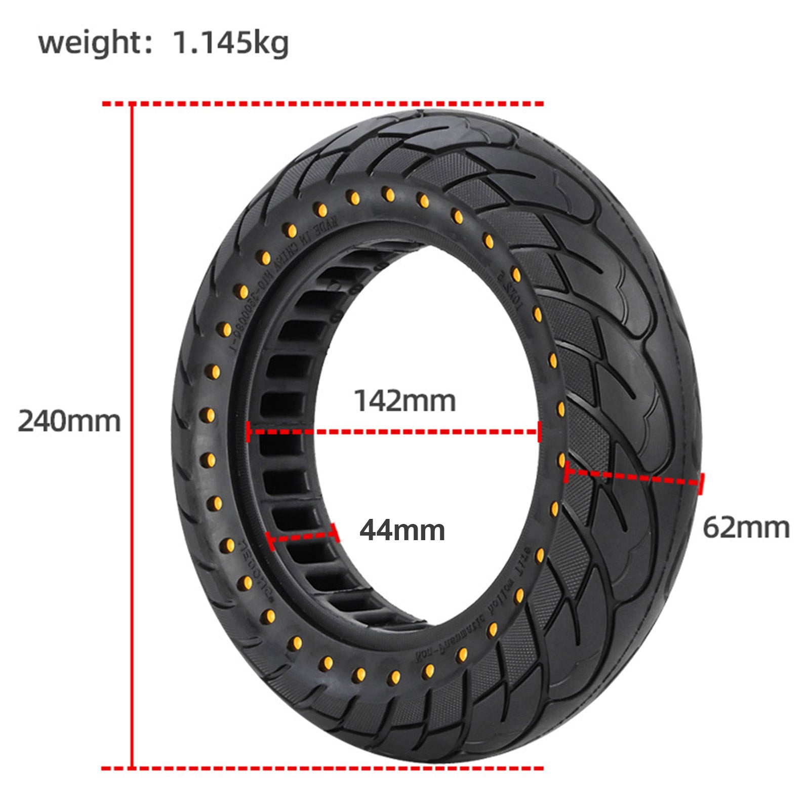10x2.5 Solid Honeycomb Tire 60/70-6.5 for Ninebot Max G30 (Copy)