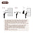 Set Of 4 Universal Surround Sound Adjustable Height Speaker Stand Bracket (Copy)