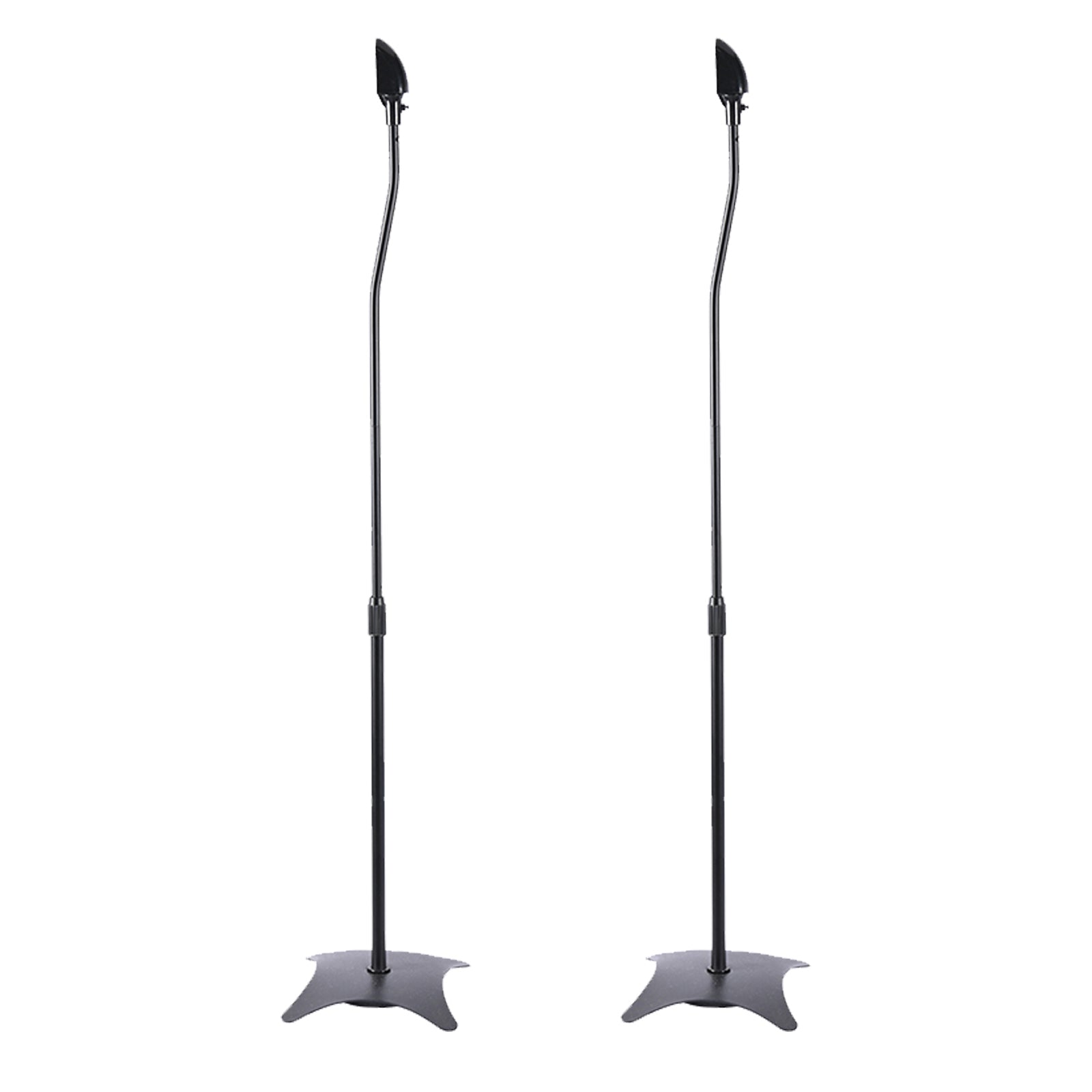 Pair of Adjustable Height Surround Sound Speaker Stands for Satellite & Bookshelf Speakers, Fits Bose, with Cable Management
