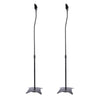Pair of Adjustable Height Surround Sound Speaker Stands for Satellite & Bookshelf Speakers, Fits Bose, with Cable Management
