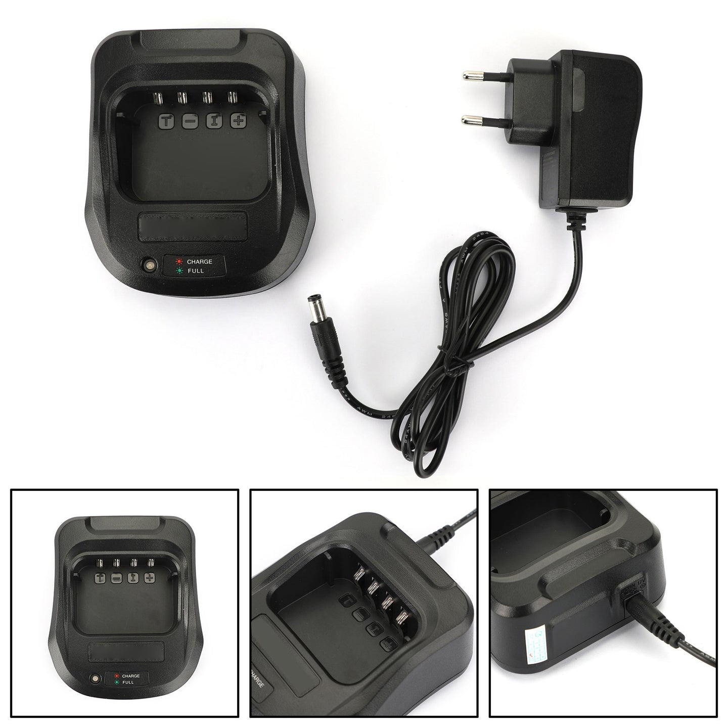 1Set Desktop Battery Charger For Wouxun KG-UV8D Radio Walkie Talkie EU Plug