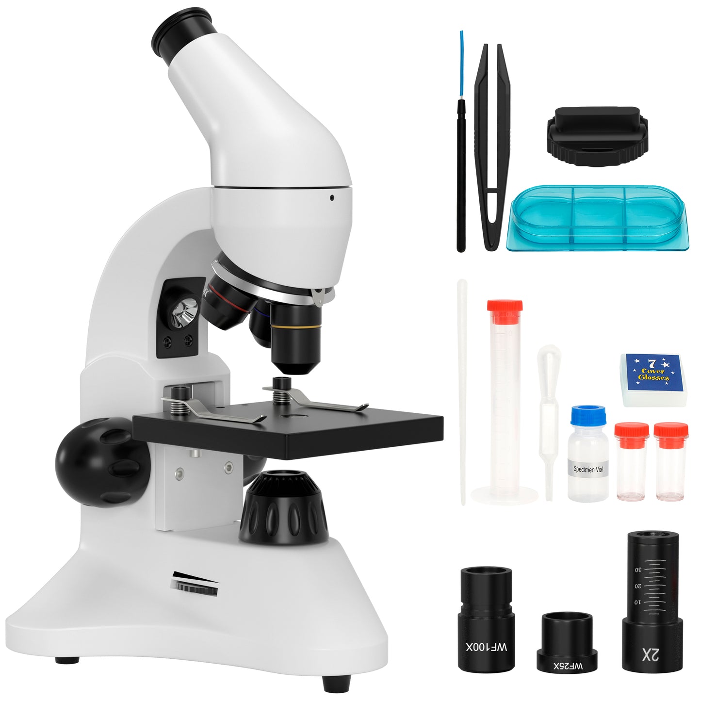 40X-2000X Compound Monocular Microscope For Kids Adult With Slides Set US