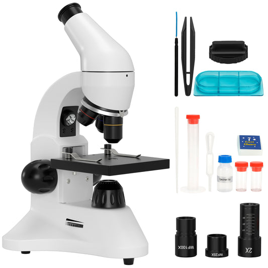 40X-2000X Compound Monocular Microscope For Kids Adult With Slides Set US