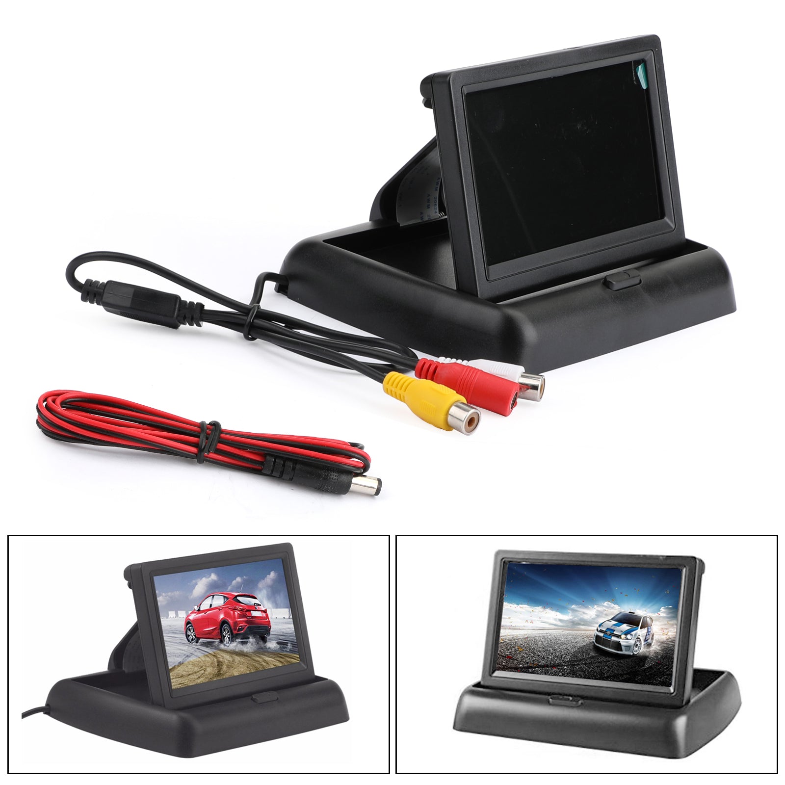 4.3 inch TFT NTSC PAL LCD Foldable 4.3" Car Monitor Night Parking Assist