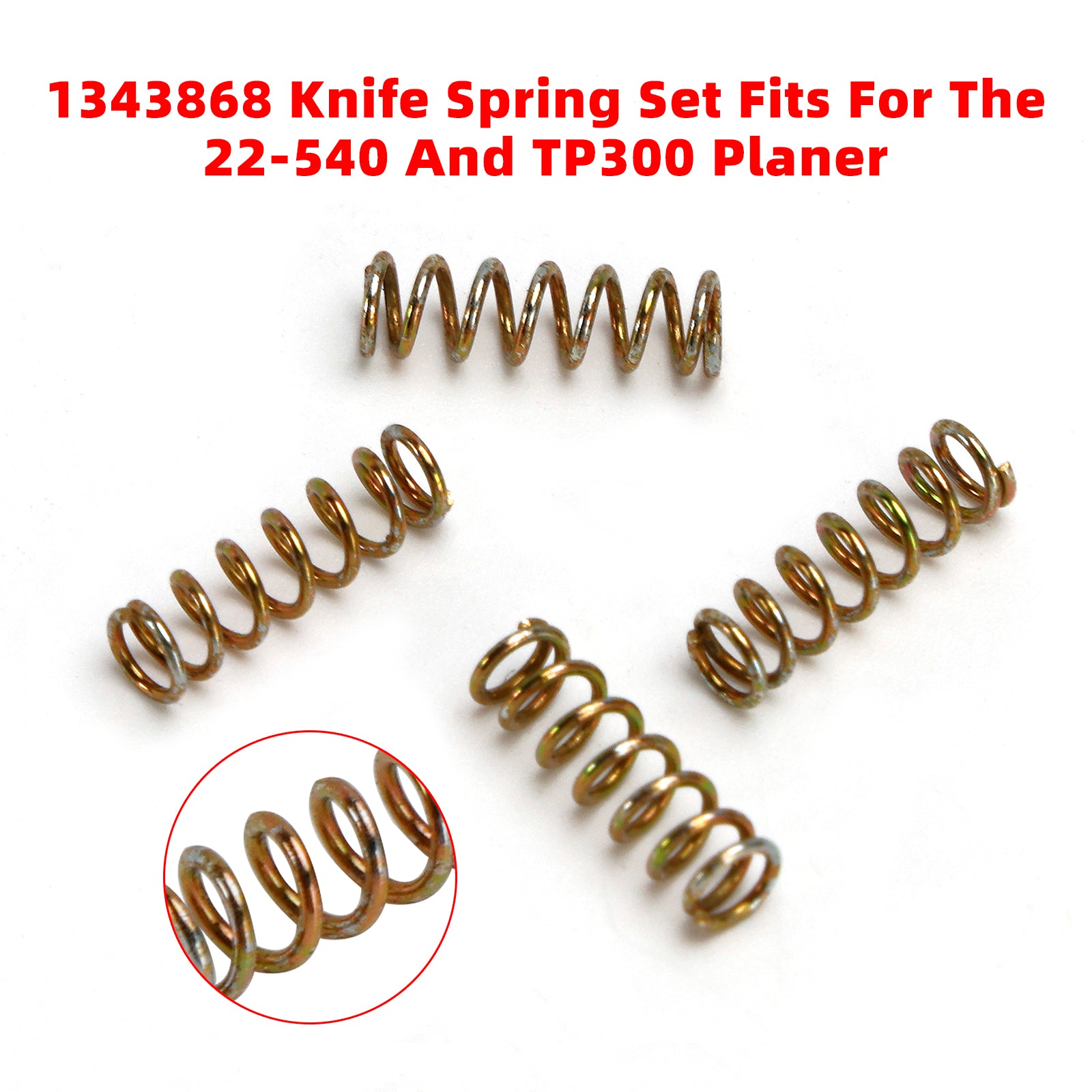 Delta 22-540 & TP300 Planer Knife Lifting Springs, Replaces Part #1343868 (4-Pack)