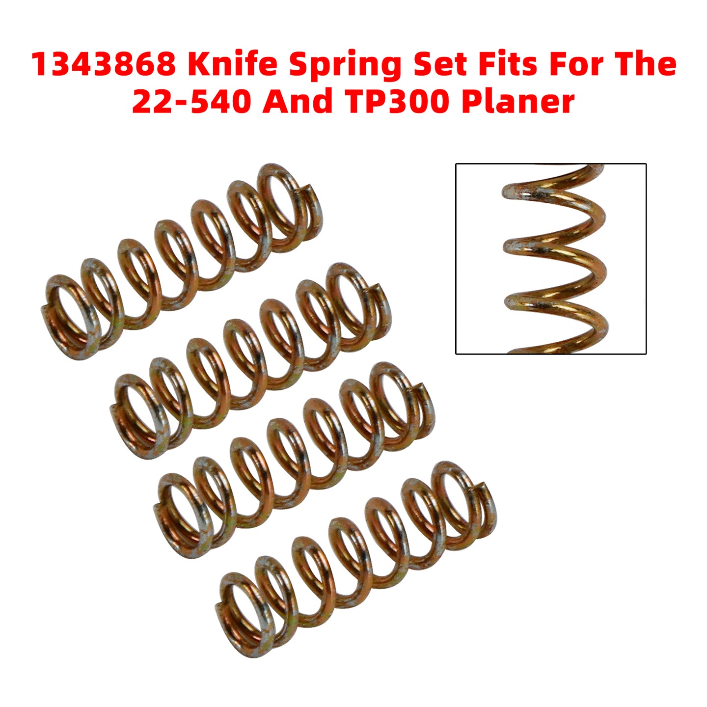 Delta 22-540 & TP300 Planer Knife Lifting Springs, Replaces Part #1343868 (4-Pack)