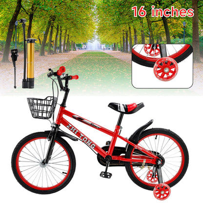 16 inch Kid's Bike Child Bicycle w/ Auxiliary Wheels