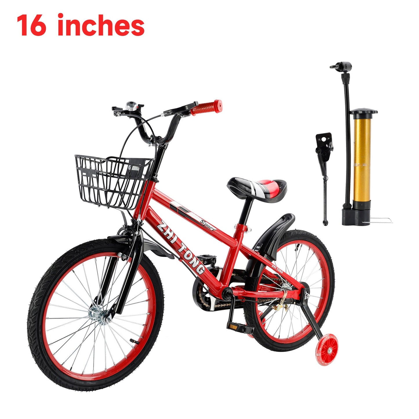 16 inch Kid's Bike Child Bicycle w/ Auxiliary Wheels
