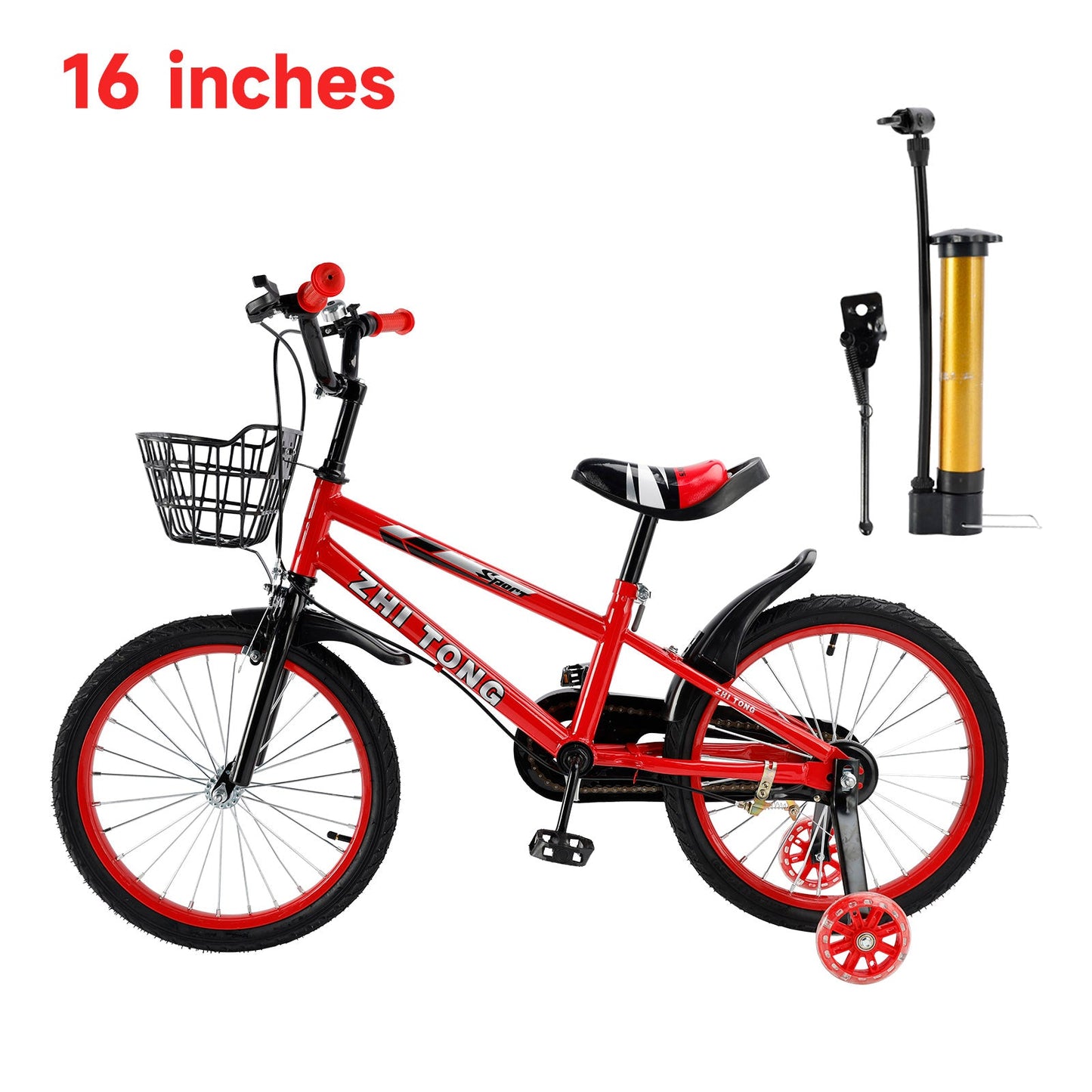 16 inch Kid's Bike Child Bicycle w/ Auxiliary Wheels