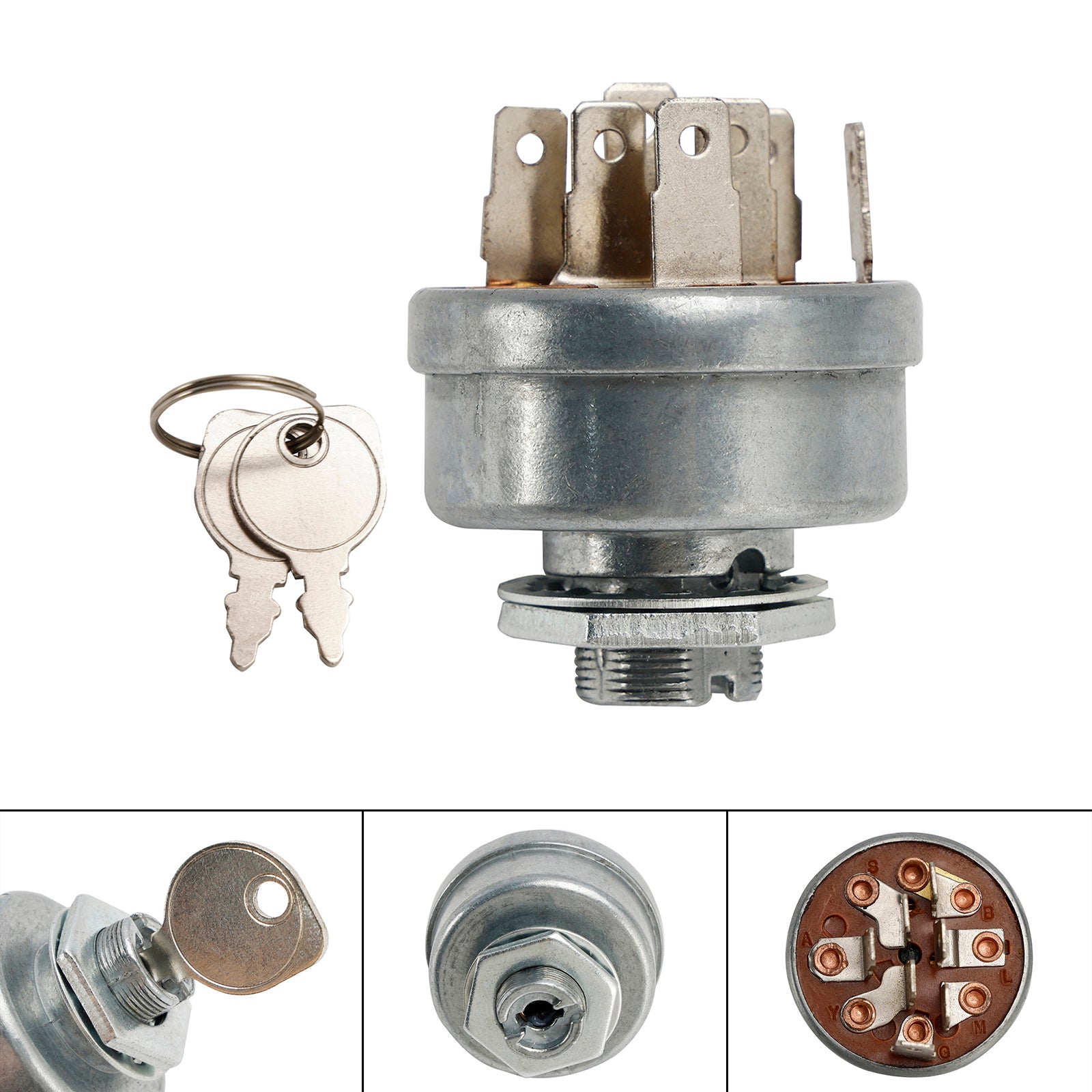 33-383 Ignition Switch With Keys Compatible With Murray 092556 140301 7 Post