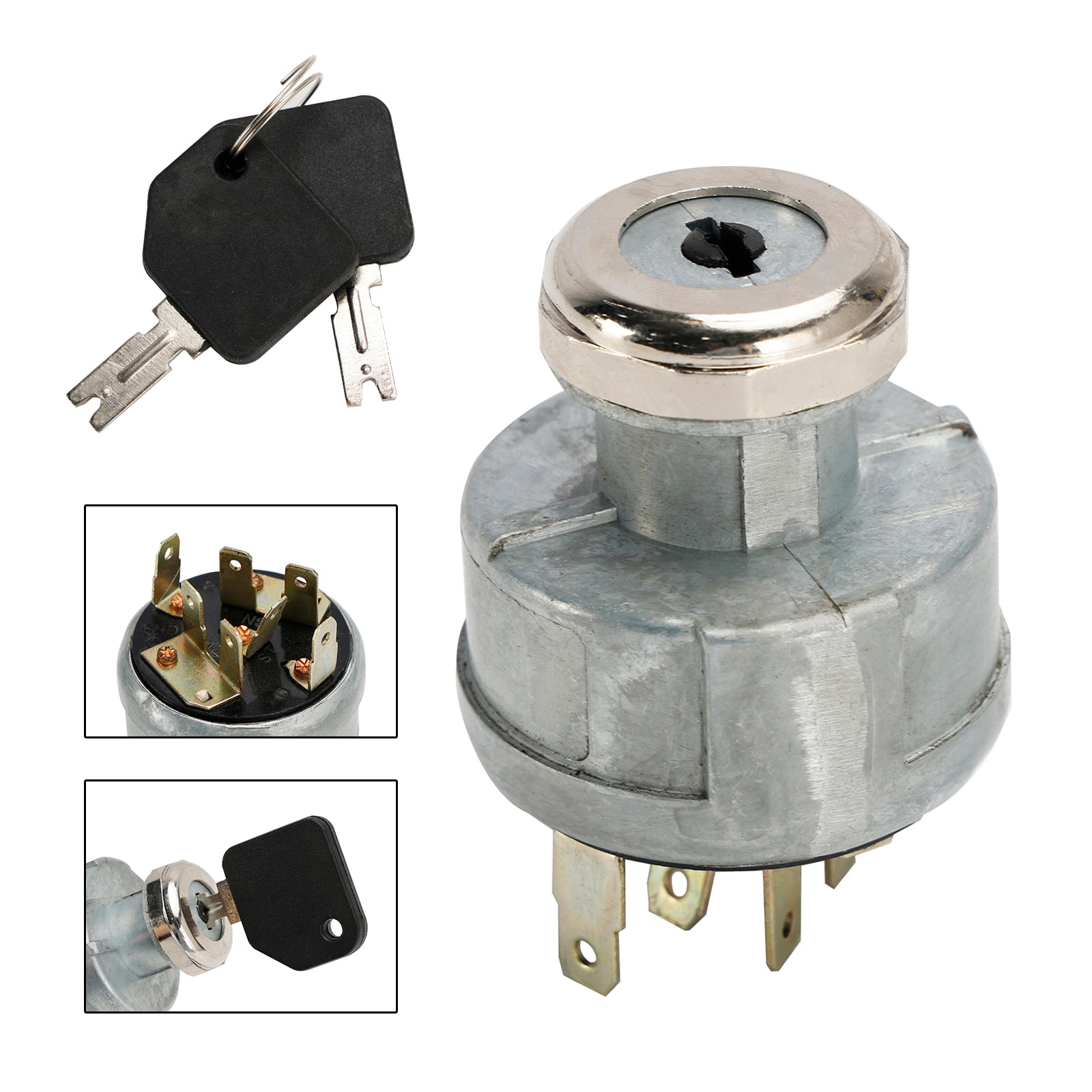 Ignition Starter Switch 3 Positions Anti Restart For Pollak 31-297 4292483